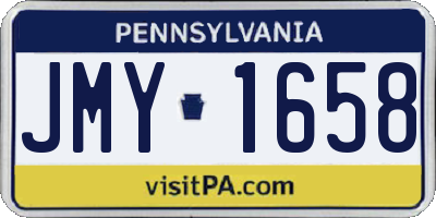 PA license plate JMY1658
