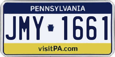PA license plate JMY1661