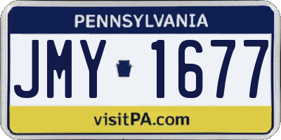 PA license plate JMY1677