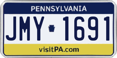 PA license plate JMY1691