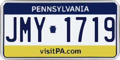 PA license plate JMY1719