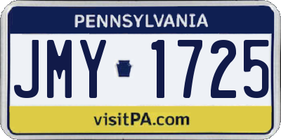 PA license plate JMY1725