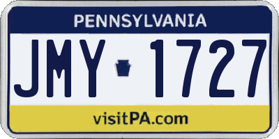 PA license plate JMY1727