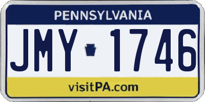 PA license plate JMY1746