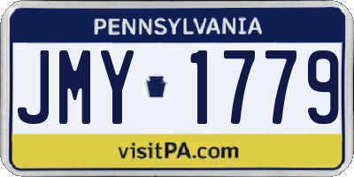 PA license plate JMY1779