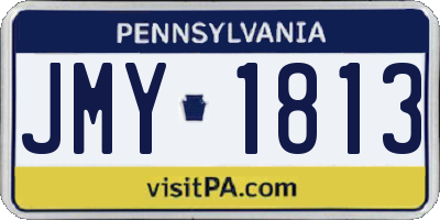 PA license plate JMY1813