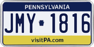 PA license plate JMY1816