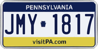 PA license plate JMY1817