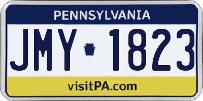 PA license plate JMY1823