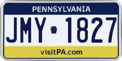 PA license plate JMY1827