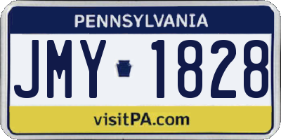 PA license plate JMY1828