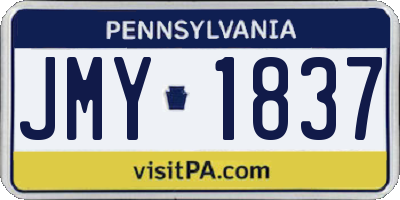 PA license plate JMY1837