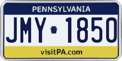 PA license plate JMY1850
