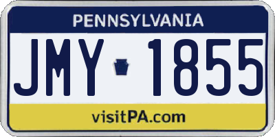 PA license plate JMY1855