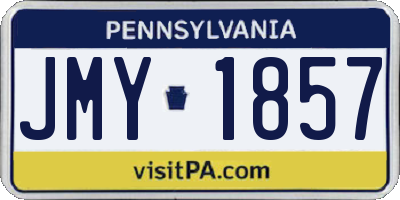 PA license plate JMY1857