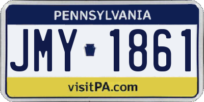 PA license plate JMY1861