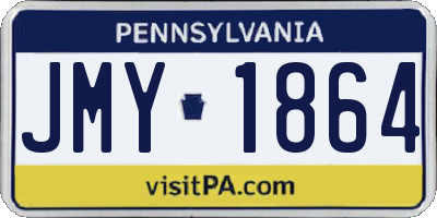 PA license plate JMY1864