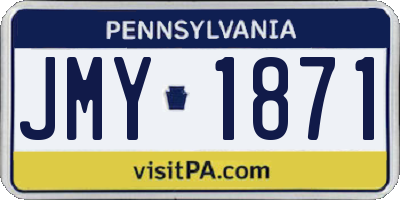PA license plate JMY1871