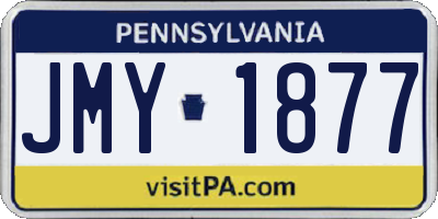 PA license plate JMY1877
