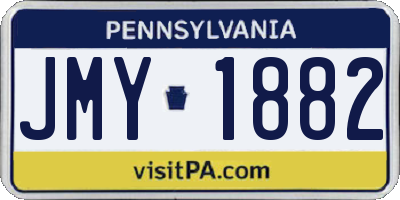 PA license plate JMY1882