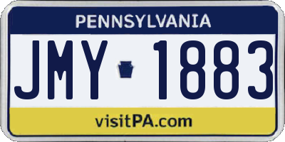 PA license plate JMY1883