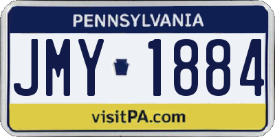 PA license plate JMY1884