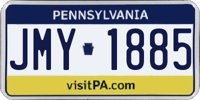 PA license plate JMY1885