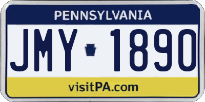 PA license plate JMY1890