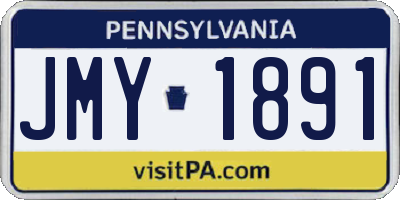 PA license plate JMY1891
