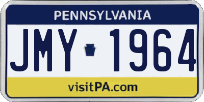 PA license plate JMY1964