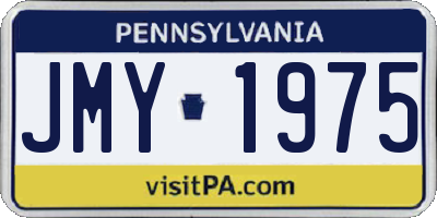 PA license plate JMY1975