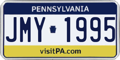PA license plate JMY1995