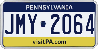 PA license plate JMY2064