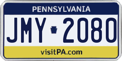 PA license plate JMY2080