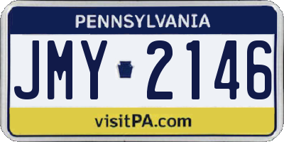 PA license plate JMY2146