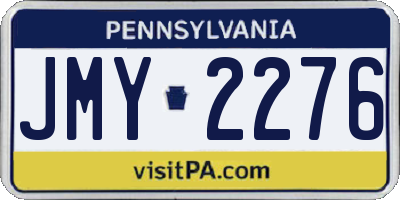 PA license plate JMY2276