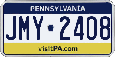 PA license plate JMY2408