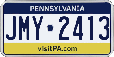 PA license plate JMY2413