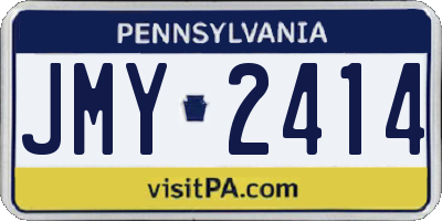 PA license plate JMY2414