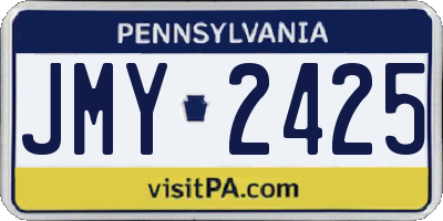 PA license plate JMY2425