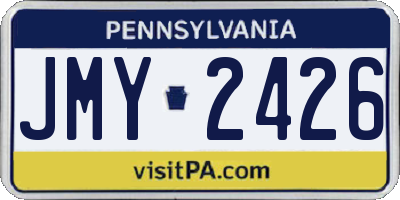 PA license plate JMY2426