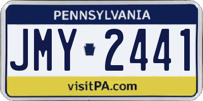 PA license plate JMY2441