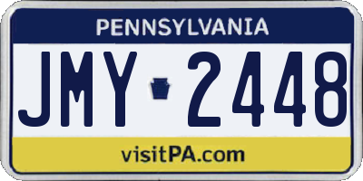 PA license plate JMY2448