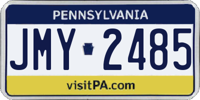 PA license plate JMY2485