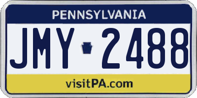 PA license plate JMY2488