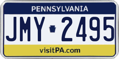 PA license plate JMY2495