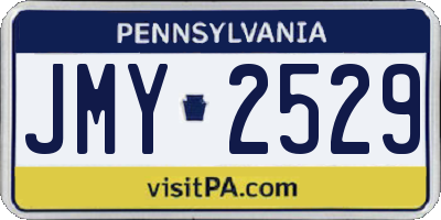 PA license plate JMY2529