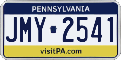 PA license plate JMY2541