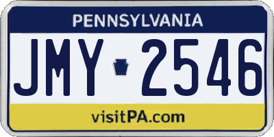PA license plate JMY2546