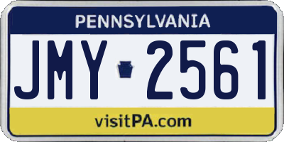 PA license plate JMY2561